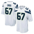 S.Seahawks #67 Charles Cross Player White Home Game Ldoa Stitched Jerseys