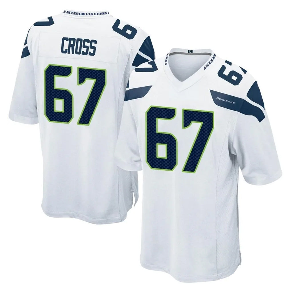 S.Seahawks #67 Charles Cross Player White Home Game Ldoa Stitched Jerseys