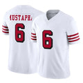 SF.49ers #6 Malik Mustapha Player White Limited Alternate Vapor F.U.S.E. Home Game Ldoa Stitched Jerseys