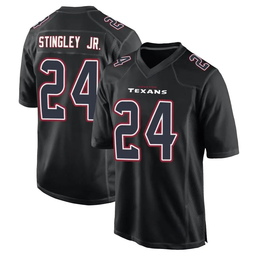 H.Texans #24 Derek Stingley Jr. Player Black Fashion Home Game Ldoa Stitched Jerseys