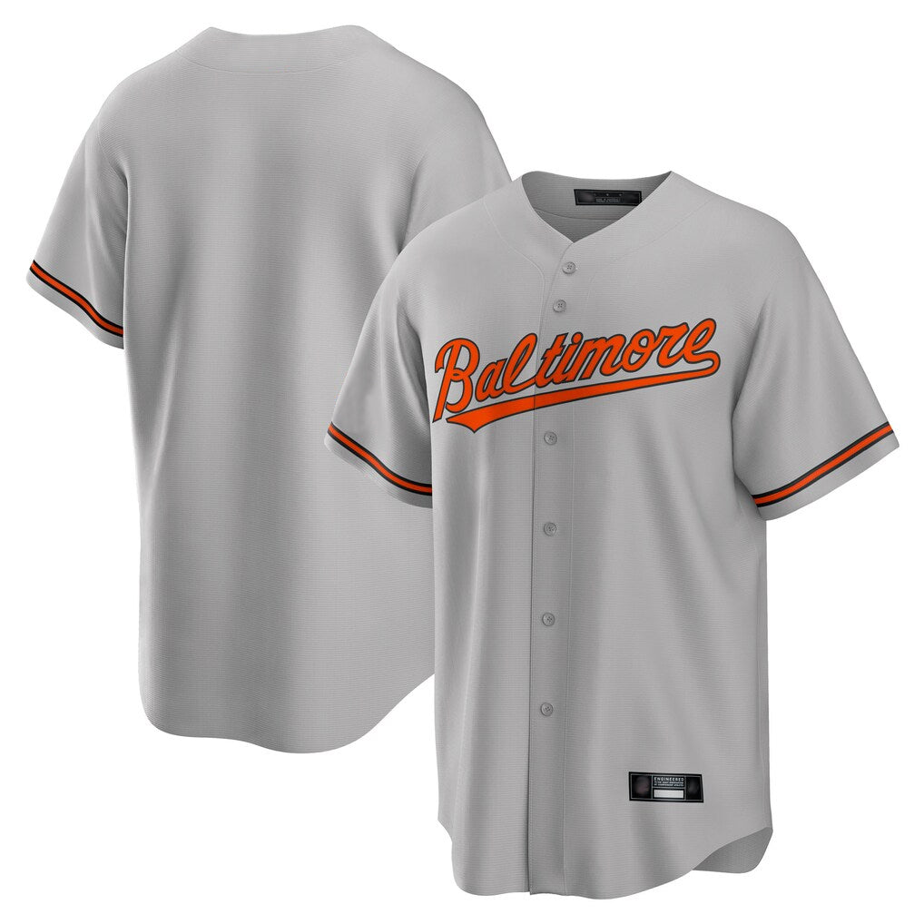 B.Orioles Blank Player Gray Home Game Ldoa Stitched Jerseys