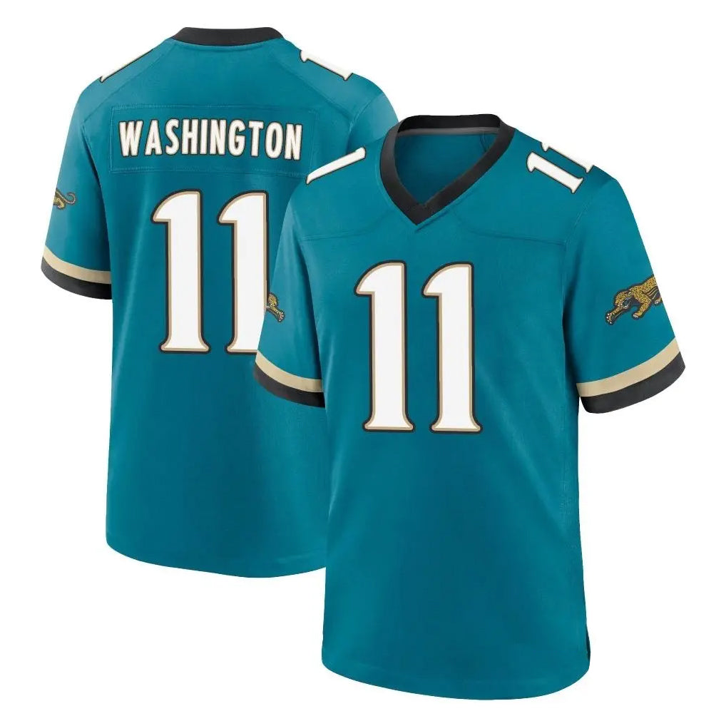 J.Jaguars #11 Parker Washington Player Teal Prowler Throwback Limited Home Game Ldoa Stitched Jerseys