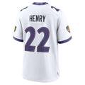 B.Ravens #22 Derrick Henry Player White Home Game Ldoa Stitched Jerseys