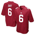 NY.Giants #6 Jaxson Dart Player Red Home Game Ldoa Stitched Jerseys