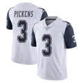 D.Cowboys #3 George Pickens Player White-Navy Limited Color Rush Vapor Untouchable Home Game Ldoa Stitched Jerseys