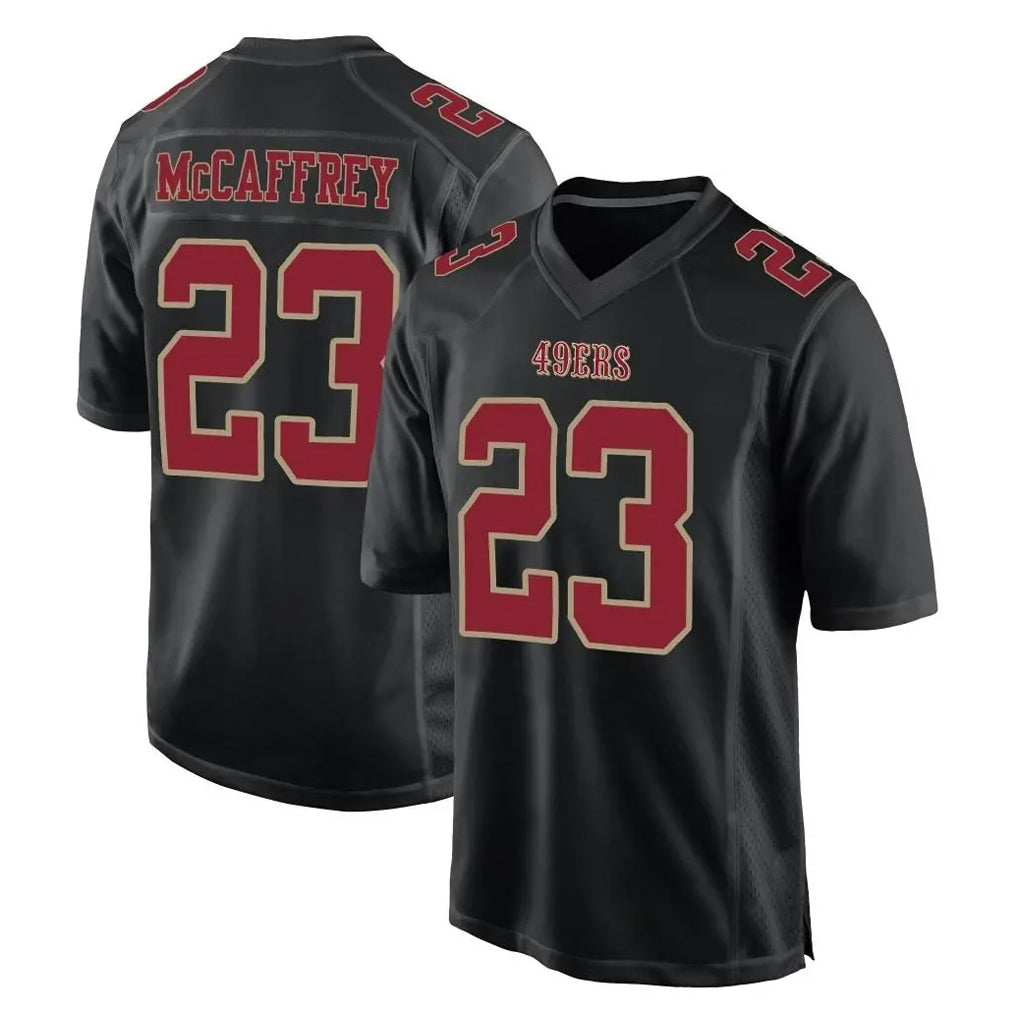 SF.49ers #23 Christian McCaffrey Player Black Fashion Home Game Ldoa Stitched Jerseys