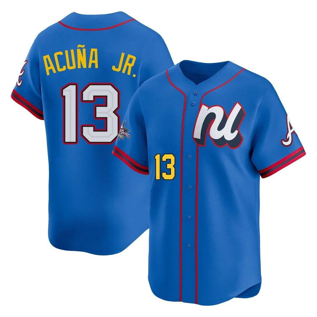 A.Braves #13 Ronald Acuna Jr Player Royal National League All-Star Edition Game Ldoa Stitched Jerseys