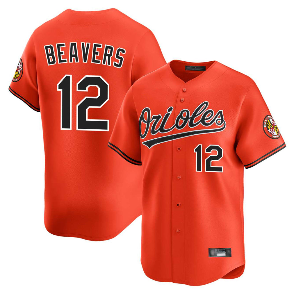 B.Orioles #12 Dylan Beavers Player Orange Limited Home Game Ldoa Stitched Jerseys