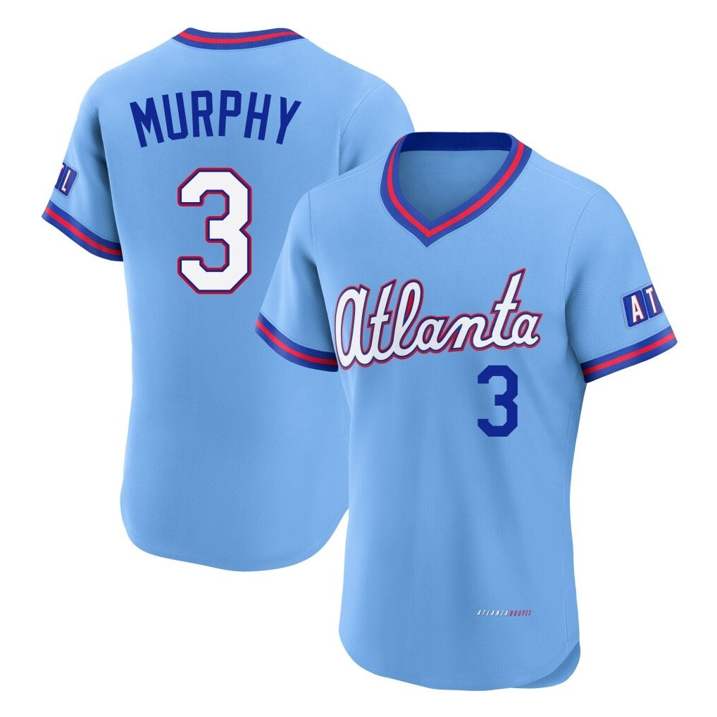 A.Braves #3 Dale Murphy Player Powder Blue 2026 City Connect T-shirt Limited Elite Home Game Ldoa Stitched Jerseys