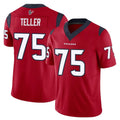 H.Texans #75 Wyatt Teller Player Red Limited Vapor F.U.S.E. Home Game Ldoa Stitched Jerseys