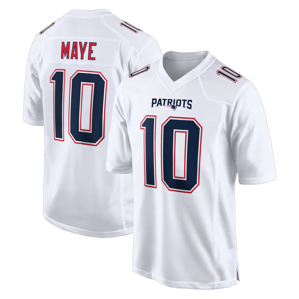 NE.Patriots #10 Drake Maye Player White Fashion Limited Home Game Ldoa Stitched Jerseys