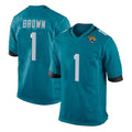 J.Jaguars #1 Montaric Brown Player Teal Home Game Ldoa Stitched Jerseys