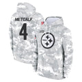 P.Steelers #4 DK Metcalf Player Arctic Camo Limited Salute to Service Pullover Hoodies Game Ldoa Stitched Jerseys