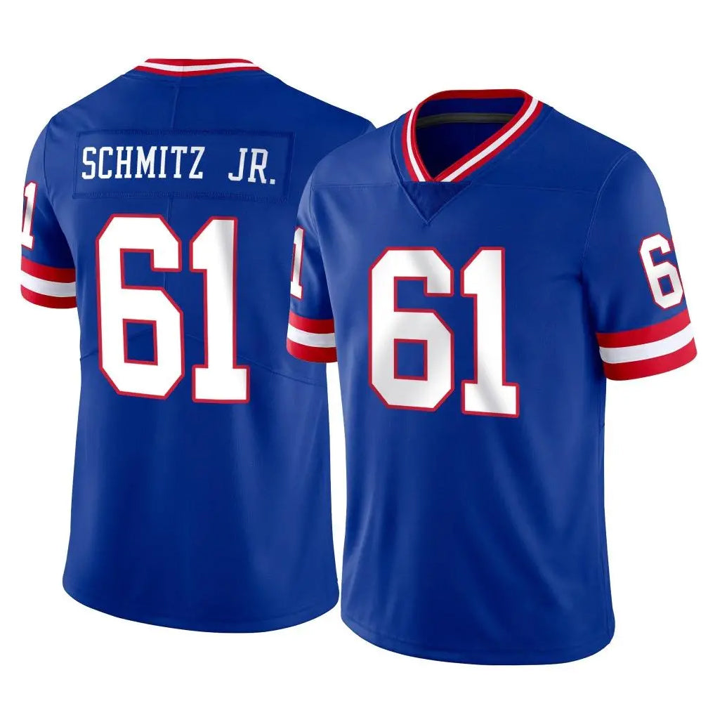 NY.Giants #61 John Michael Schmitz Jr. Player Royal Classic Vapor Home Game Ldoa Stitched Jerseys