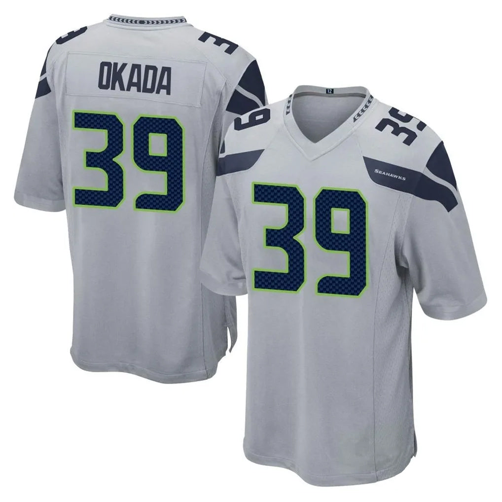 S.Seahawks #39 Ty Okada Player Gray Home Game Ldoa Stitched Jerseys