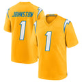 LA.Chargers #1 Quentin Johnston Player Gold Home Game Ldoa Stitched Jerseys