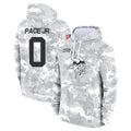 M.Vikings #0 Ivan Pace Jr. Player Arctic Camo Salute to Service Pullover Hoodies Limited Game Ldoa Stitched Jerseys