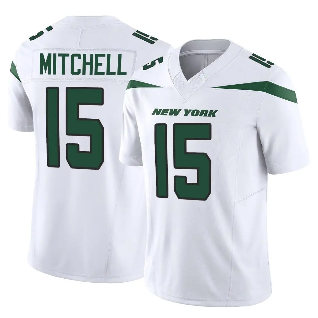 NY.Jets #15 Adonai Mitchell Player White Limited Vapor F.U.S.E. Home Game Ldoa Stitched Jerseys