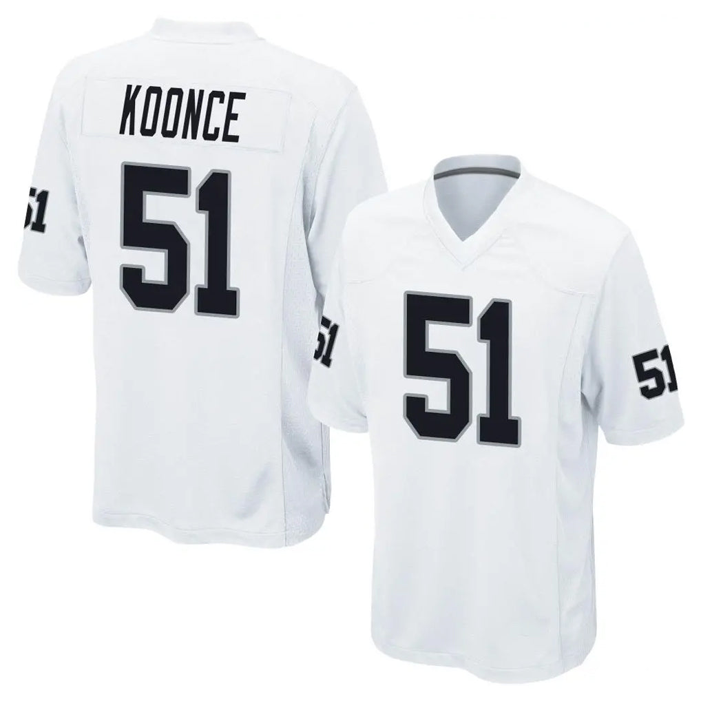 LV.Raiders #51 Malcolm Koonce Player White Home Game Ldoa Stitched Jerseys