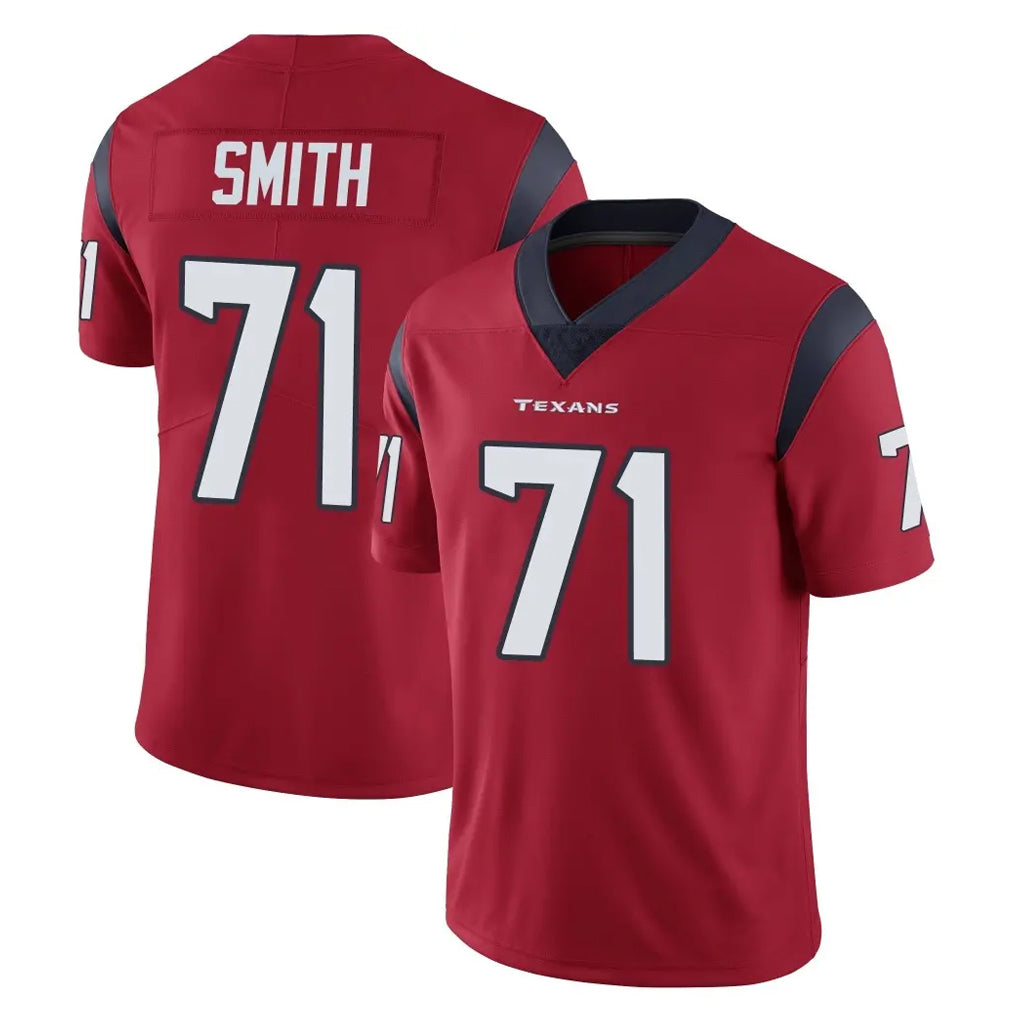 H.Texans #71 Braden Smith Player Red Limited Vapor Untouchable Home Game Ldoa Stitched Jerseys