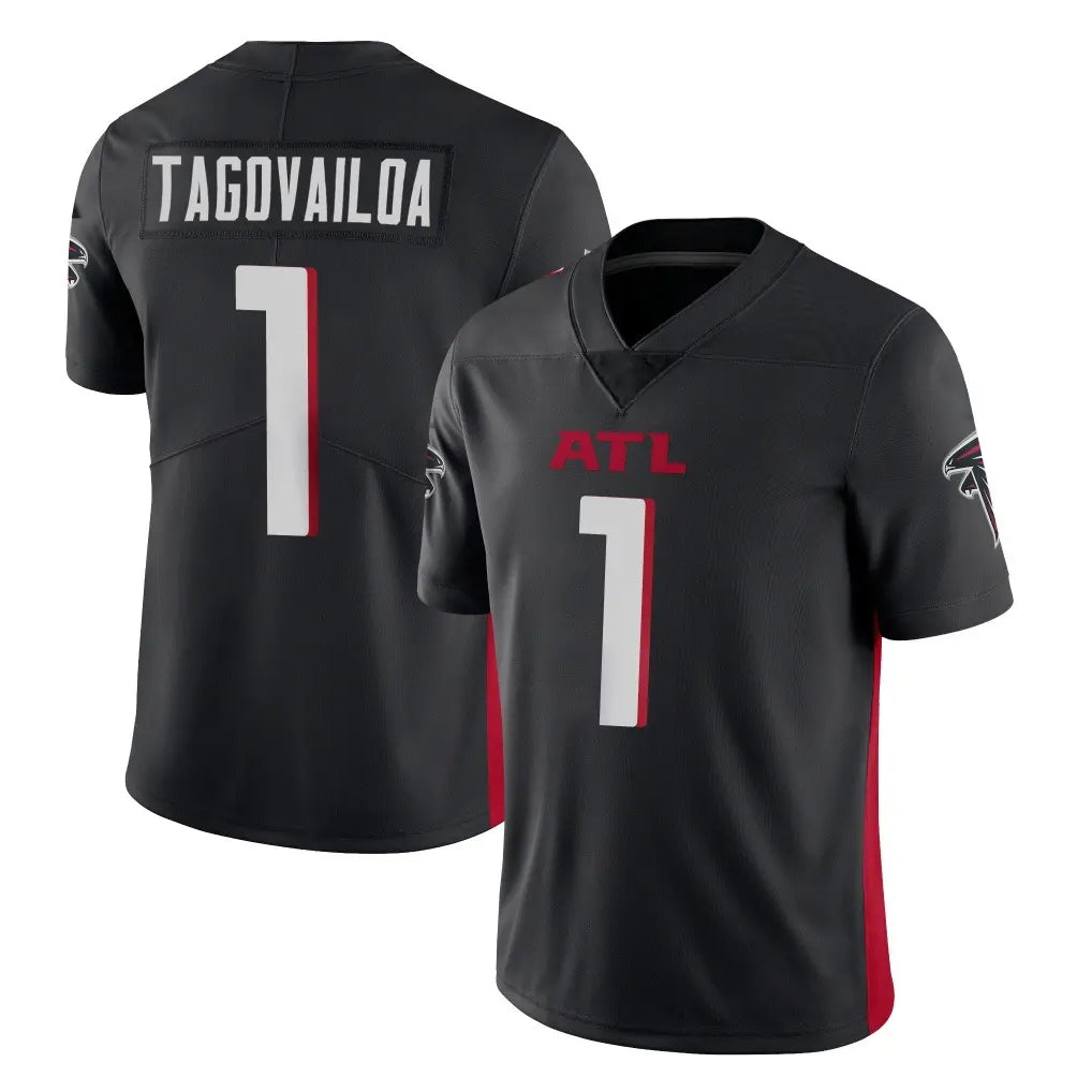 A.Falcons #1 Tua Tagovailoa Player Black Vapor Untouchable Limited Home Game Ldoa Stitched Jerseys