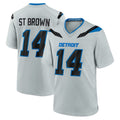 D.Lions #14 Amon-Ra St. Brown Player Silver 2026 Rivalries Collection Home Game Ldoa Stitched Jerseys
