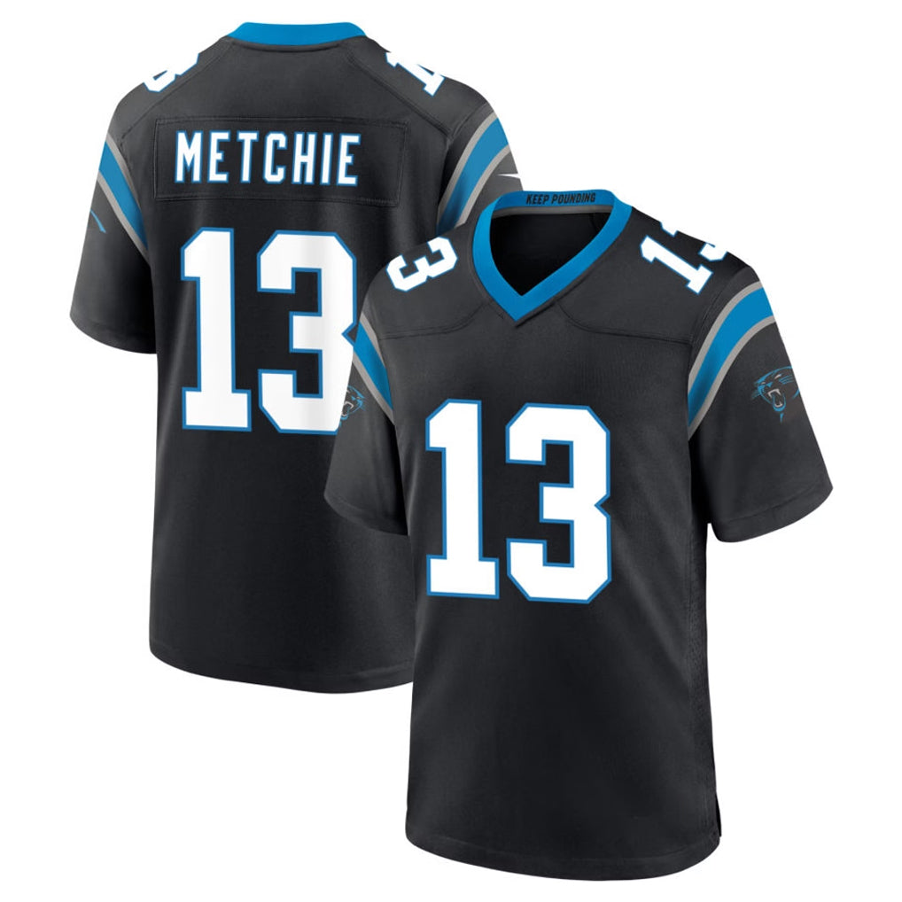 C.Panthers #13 John Metchie III Player Black Limited Home Game Ldoa Stitched Jerseys