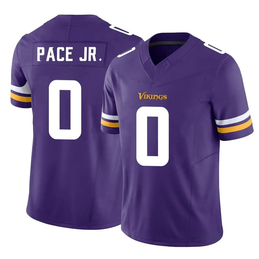 M.Vikings #0 Ivan Pace Jr. Player Purple Limited Vapor F.U.S.E. Home Game Ldoa Stitched Jerseys