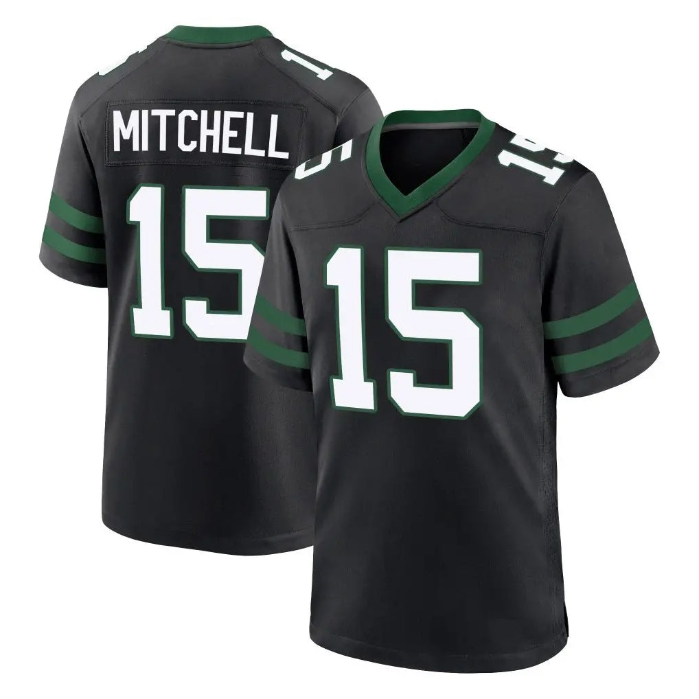 NY.Jets #15 Adonai Mitchell Player Black Legacy Home Game Ldoa Stitched Jerseys