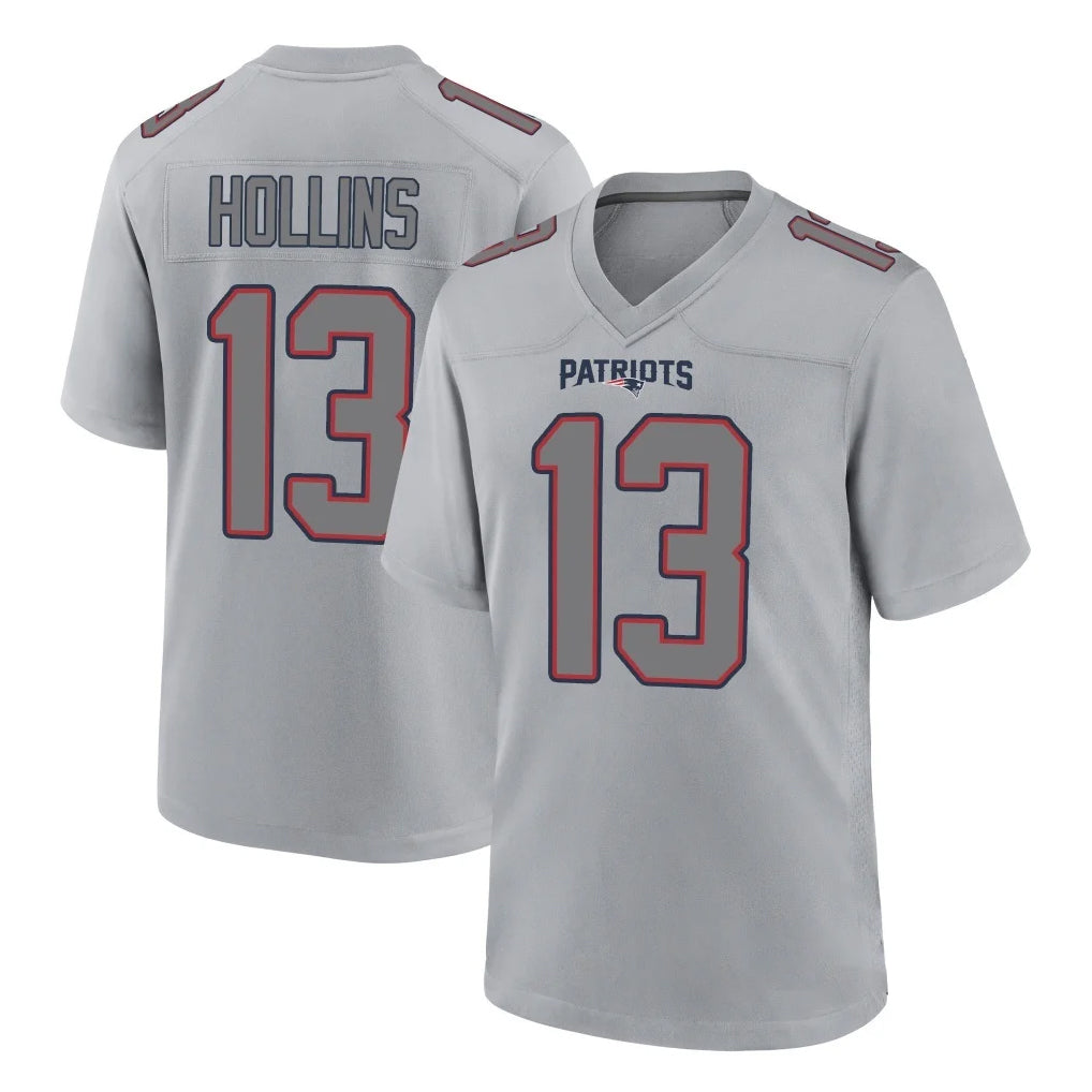 NE.Patriots #13 Mack Hollins Player Gray Fashion Limited Home Game Ldoa Stitched Jerseys