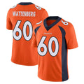 D.Broncos #60 Luke Wattenberg Player Orange Color Vapor Untouchable Limited Game Ldoa Stitched Jerseys