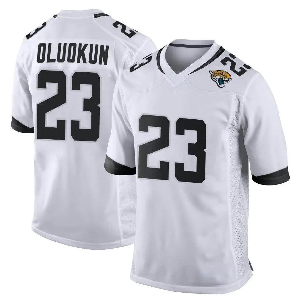 J.Jaguars #23 Foyesade Oluokun Player White Home Game Ldoa Stitched Jerseys