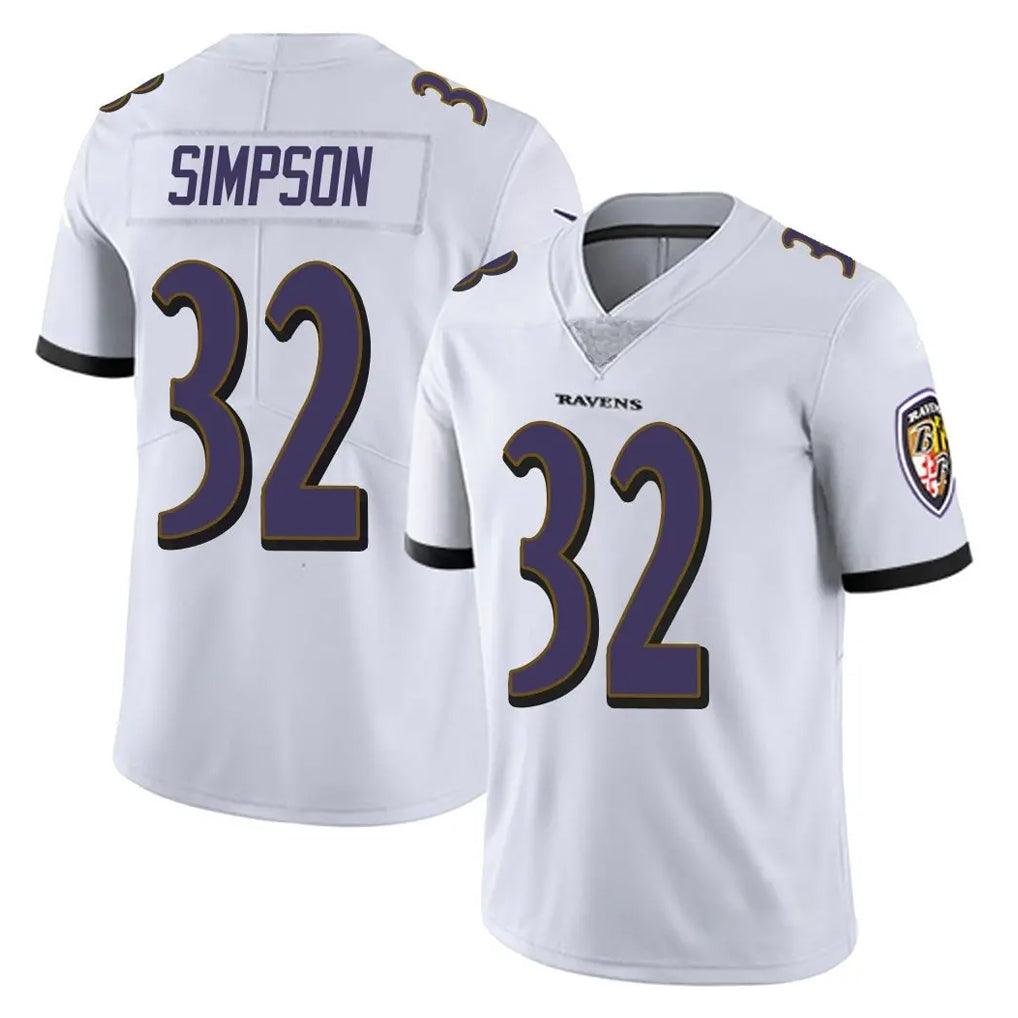 B.Ravens #32 Trenton Simpson Player White Vapor F.U.S.E. Limited Ldoa Stitched Jerseys