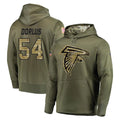 A.Falcons #54 Brandon Dorlus Player Olive Salute to Service Hoodies Ldoa Stitched Jerseys