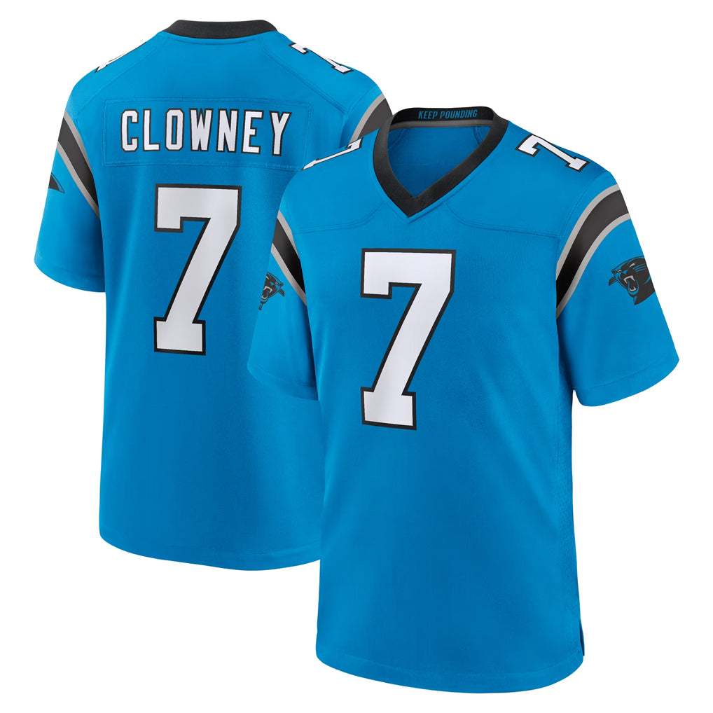 C.Panthers #7 Tre'von Moehrig Player Blue Home Game Ldoa Stitched Jerseys