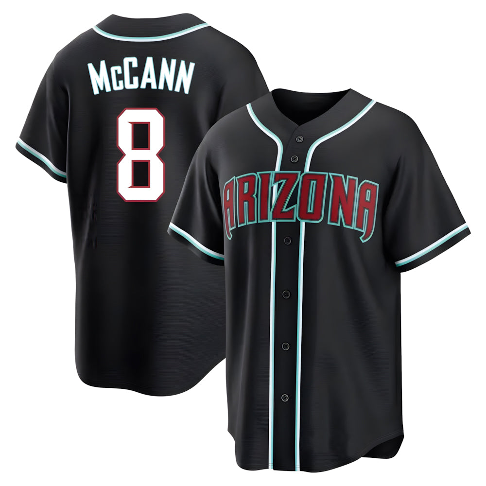 A.Diamondbacks #8 James McCann Player Black Home Game Ldoa Stitched Jerseys
