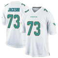 M.Dolphins #73 Austin Jackson Player White Home Game Ldoa Stitched Jerseys