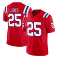 NE.Patriots #25 Marcus Jones Player Red Limited Vapor F.U.S.E. Home Game Ldoa Stitched Jerseys