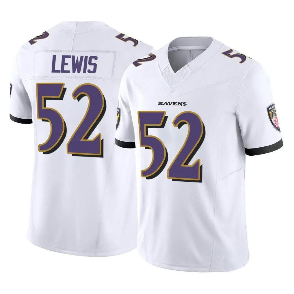 B.Ravens #52 Ray Lewis Player White Vapor F.U.S.E. Limited Game Home Ldoa Stitched Jerseys