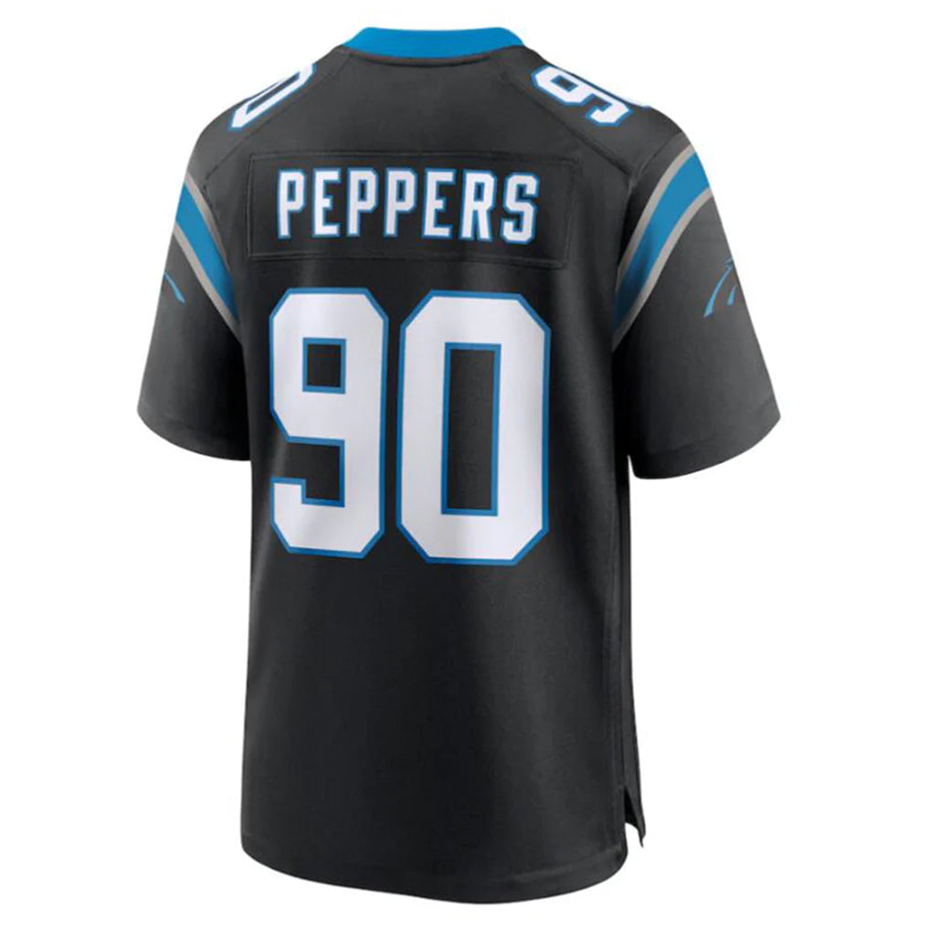 C.Panthers #90 Julius Peppers Player Black Home Game Ldoa Stitched Jerseys