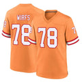 TB.Buccaneers #78 Tristan Wirfs Player Orange Throwback Home Game Ldoa Stitched Jerseys