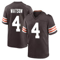 C.Browns #4 Deshaun Watson Player Brown Home Game Ldoa Stitched Jerseys
