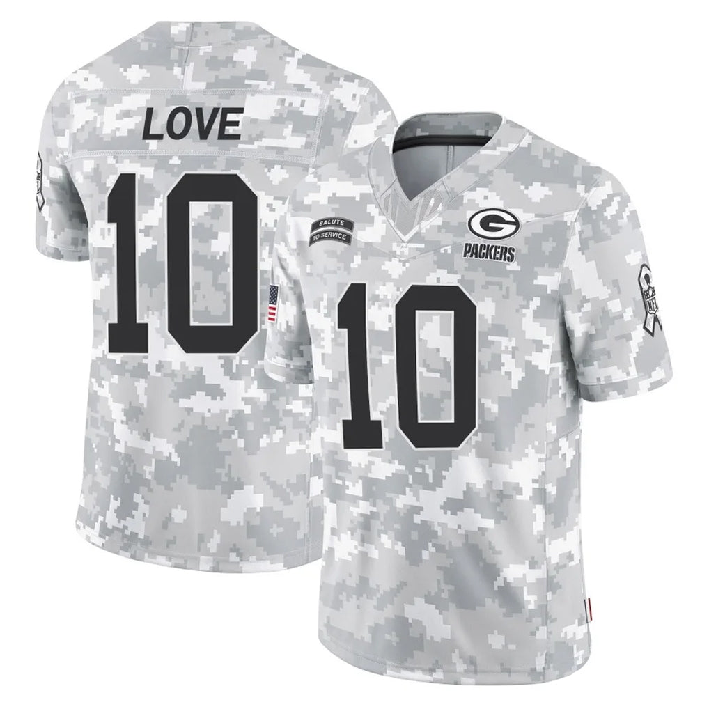 GB.Packers #10 Jordan Love Player Arctic Camo Salute To Service Limited Ldoa Stitched Jerseys