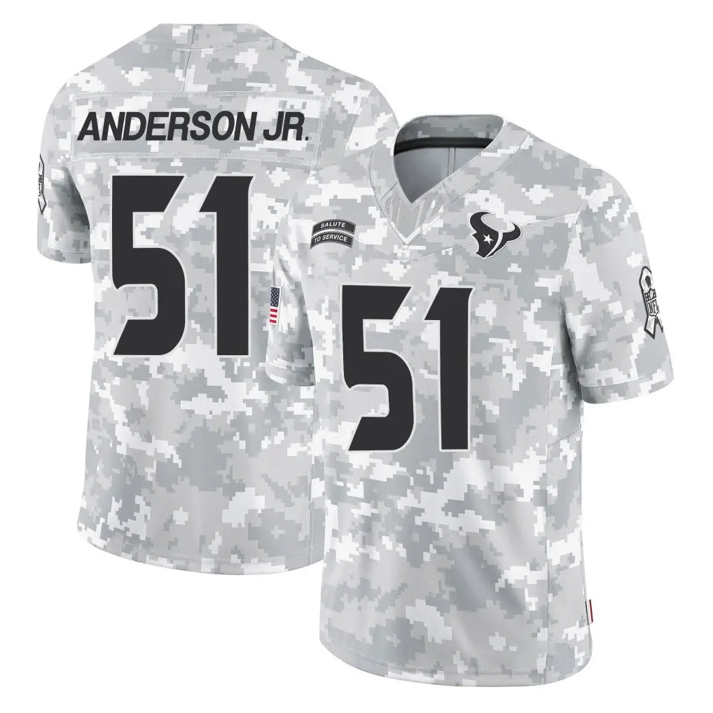 H.Texans #51 Will Anderson Jr. Player Arctic Camo Salute To Service Limited Game Ldoa Stitched Jerseys