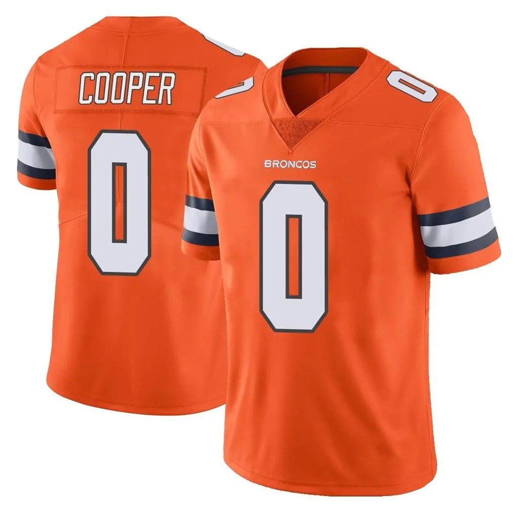 D.Broncos #0 Jonathon Cooper Player Orange Vapor Untouchable Limited Home Game Ldoa Stitched Jerseys