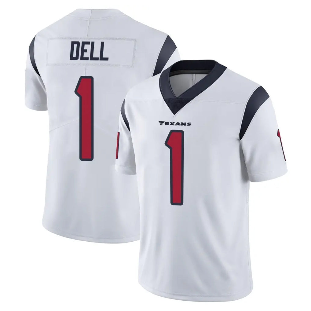 H.Texans #1 Tank Dell Player White Limited Vapor Untouchable Home Game Ldoa Stitched Jerseys