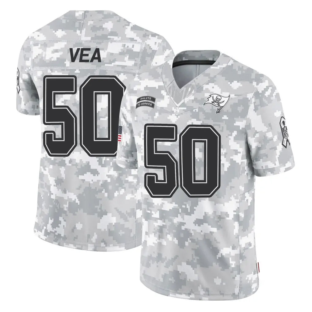 TB.Buccaneers #50 Vita Vea Player Arctic Camo Limited Salute To Service Home Game Ldoa Stitched Jerseys