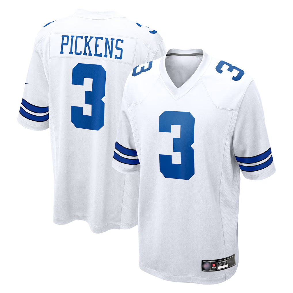 D.Cowboys #3 George Pickens Player White Home Game Ldoa Stitched Jerseys
