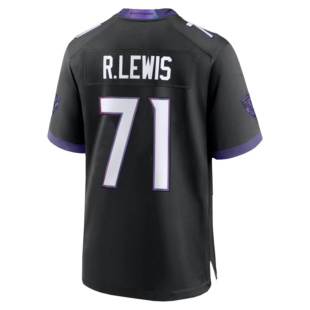 B.Ravens #71 Olaivavega Ioane Player Black Home Game Ldoa Stitched Jerseys