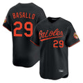 B.Orioles #29 Samuel Basallo Player Black Limited Home Game Ldoa Stitched Jerseys